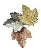 Romwe Multicolors Leaf Shape Women Brooch