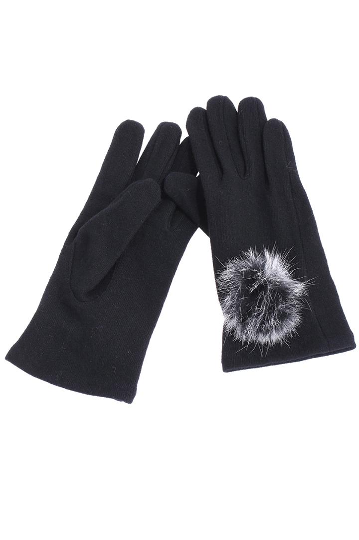 Romwe Ball Top Gloves--black