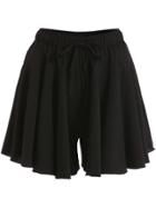 Romwe Drawstring Pleated Shorts