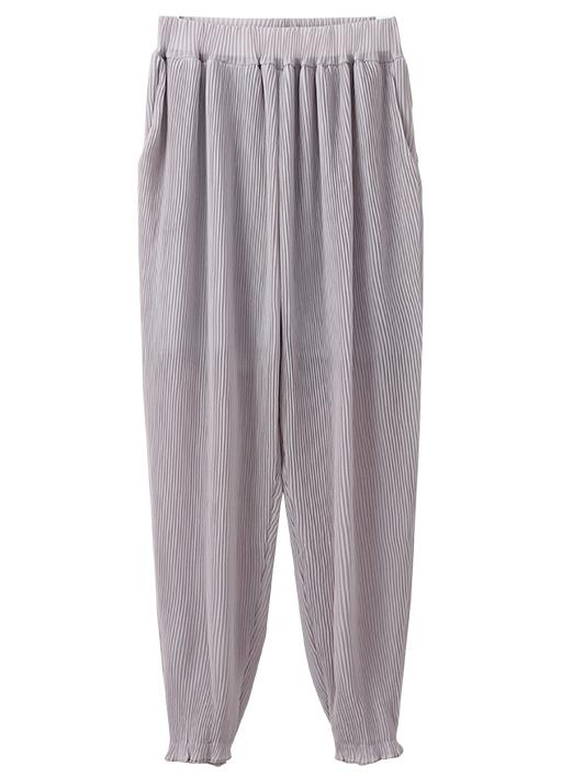 Romwe Grey Pockets Elastic Waist Pleated Pants