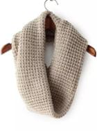 Romwe Collar Knitted Beige Scarf