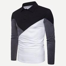 Romwe Guys Color Block Polo Shirt