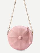 Romwe Pink Newsboy Cap Style Crossbody Bag