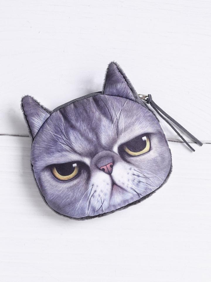 Romwe Cat Shaped Cute Coin Purse