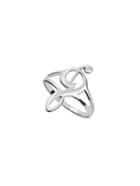 Romwe Silver Hollow Music Note Ring