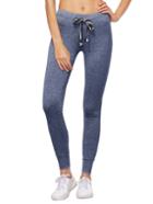 Romwe Navy Tie Waist Sports Pants