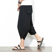 Romwe Men Plain Harem Pants