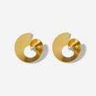 Romwe Spiral Design Bar Stud Earrings