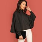 Romwe High Neck Cloak Top