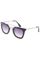 Romwe Romwe Dual-tone Black Square Sunglasses