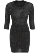 Romwe Round Neck Slim Top With Knit Bodycon Skirt