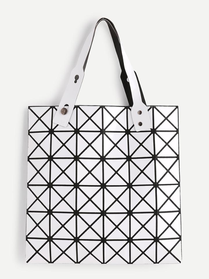 Romwe Geometric Pattern Tote Bag