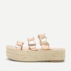Romwe Peep Toe Flatform Wedge Sandals