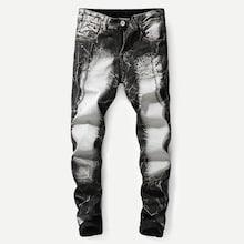 Romwe Men Make Old Skinny Jeans