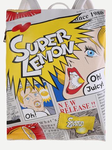 Romwe Super Lemon Multicolor Candy Backpack
