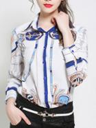 Romwe Vintage Print Shirt