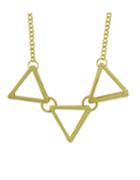 Romwe Gold Triangle Necklace For Women