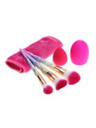 Romwe Ombre Makeup Brush Puff And Eraser Set