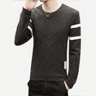 Romwe Guys Striped Sweater