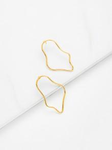 Romwe Irregular Shaped Drop Earrings