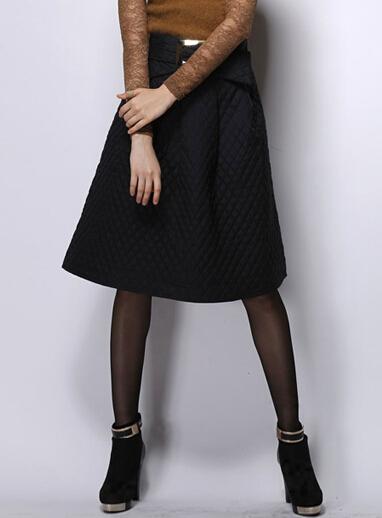 Romwe Sashes Embellished Black A-line Skirt