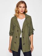 Romwe Double Breasted Waist Belt Trench Coat