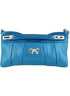 Romwe Bow Embellished Blue Bag