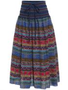 Romwe Paisley Print Skirt With Drawstring