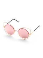 Romwe Double Frame Pink Lens Sunglasses