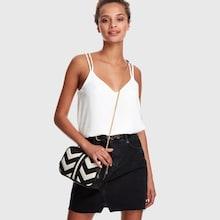 Romwe Cross Back Solid Strappy Top