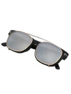 Romwe Removable Clip Vintage Sunglasses