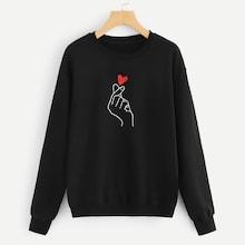 Romwe Figure Print Sweatshirt
