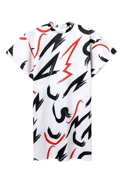 Romwe Romwe Geometric Patterns Print White Dress
