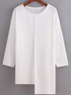 Romwe Long Sleeve Asymmetrical T-shirt