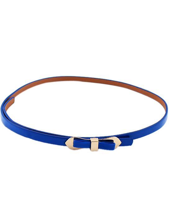 Romwe Neon Blue Bow Belt