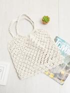 Romwe Woven Design Cut Out Tote Bag