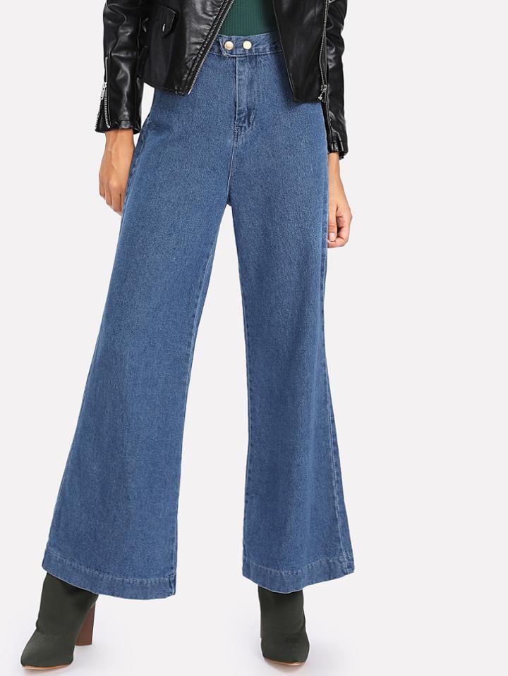 Romwe Flare Leg Jeans