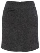 Romwe Single Breasted Bodycon Skirt