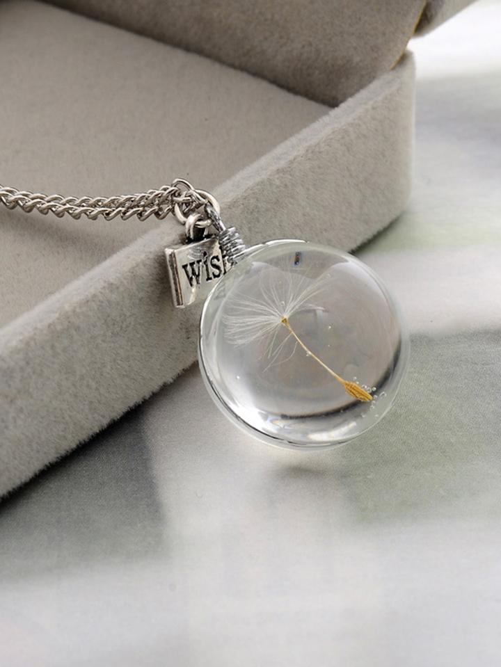 Romwe Ball Pendant Chain Necklace