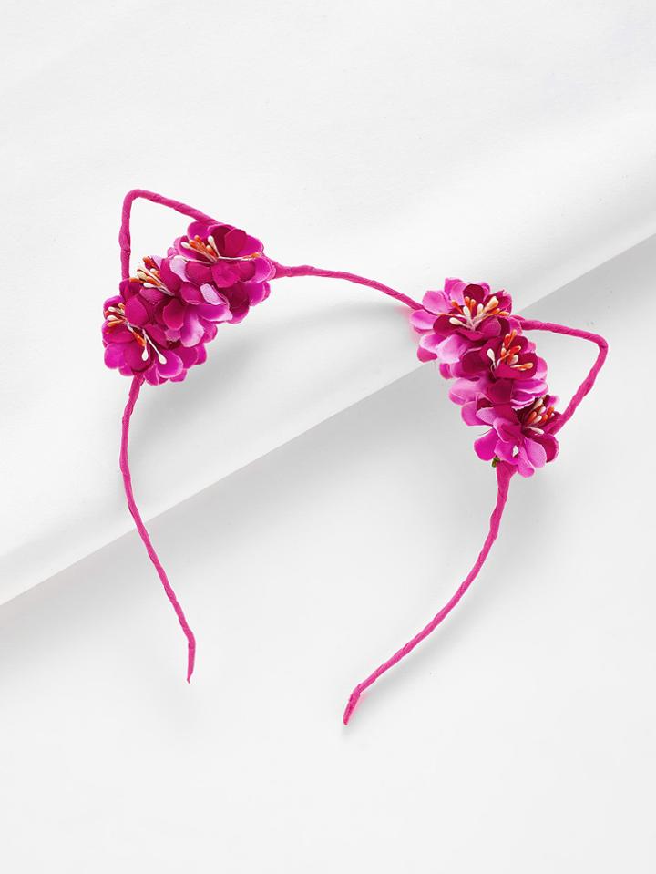 Romwe Cat Ear Flower Detail Headband