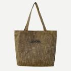 Romwe Slogan Print Detail Tote Bag