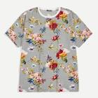 Romwe Guys Floral & Striped Print Top