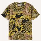 Romwe Guys Scroll & Leopard Print Tee