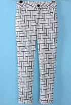 Romwe Geometric Print Crop Pant