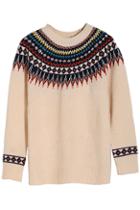 Romwe Geometrical Cream Sweater