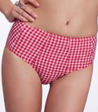 Romwe Red Vintage Plaid Bikini Pant