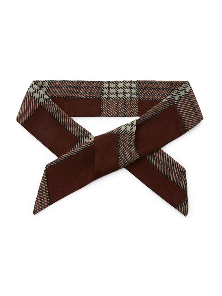 Romwe Plaid Skinny Scarf