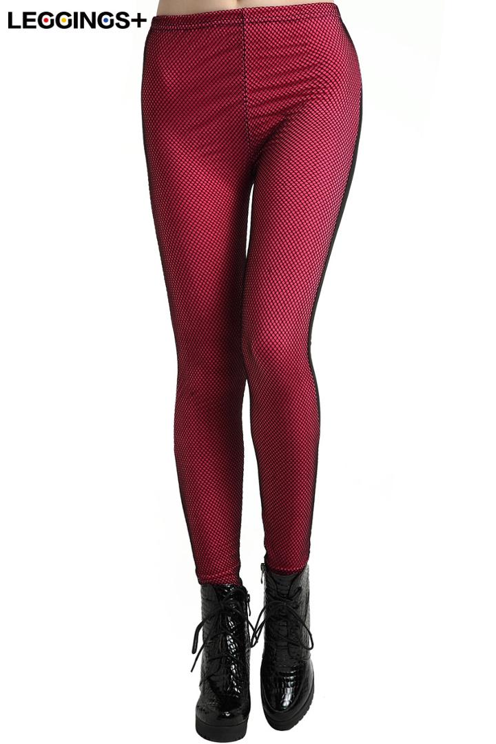 Romwe Romwe Dual-tone Pink Panel Check Leggings
