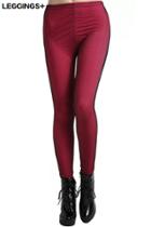 Romwe Romwe Dual-tone Pink Panel Check Leggings