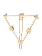 Romwe Gold Triangle Arrow Hollow Out Hair Clip